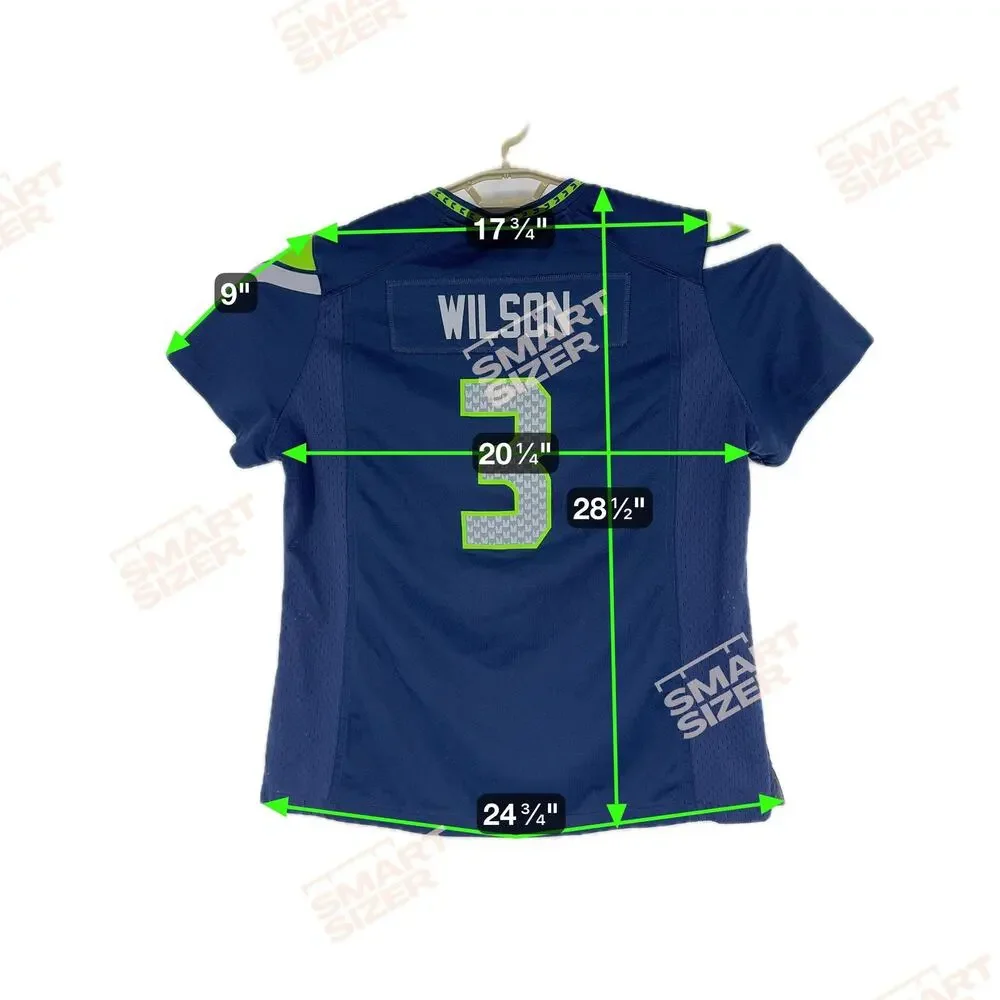 Seattle Seahawks Jersey Womens XL Navy Blue NFL Football‎ Nike Russell Wilson 3